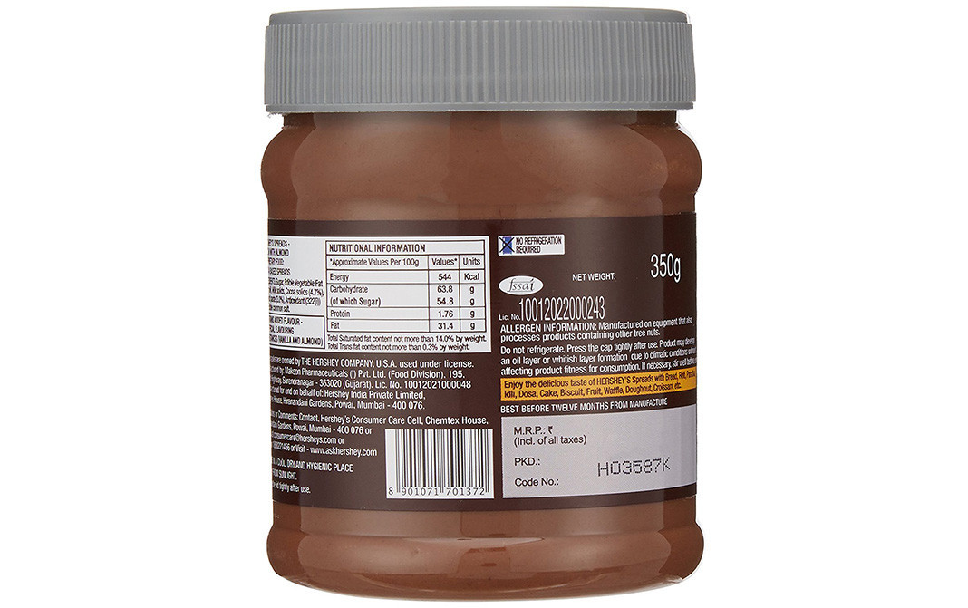 Hershey's Spreads Cocoa With Almond   Plastic Jar  350 grams